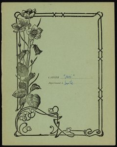 Cahier vert pâle à motif de fleurs "'Moi'/ Suite" (2009)