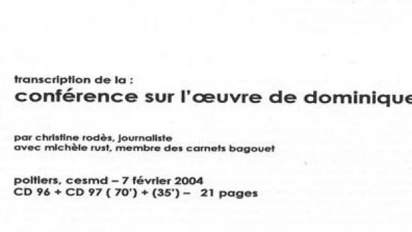 Consulter l'inventaire « Carnet Bagouet » Carnets Bagouet